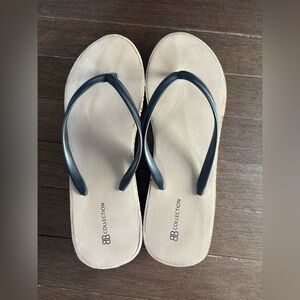 Women's Black, Tan and Cheeta Pattern Wedge Sandals size 10